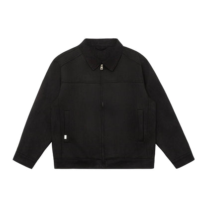 Men's short jacket in canvas workwear style with cord collar EVA-US