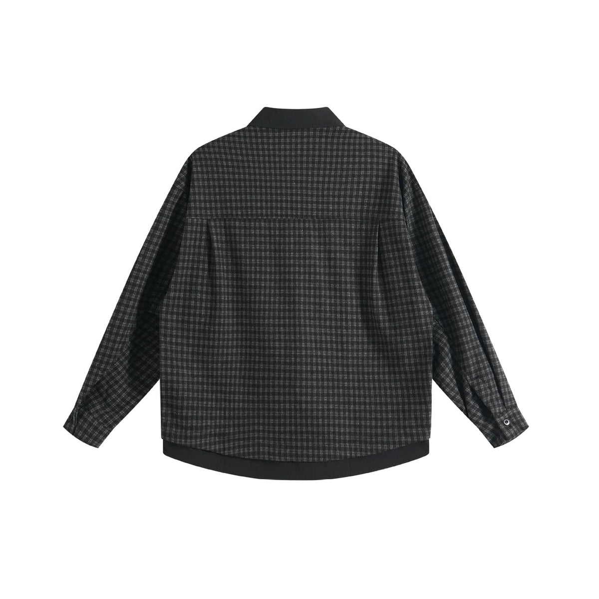 Women's Oversize Shirt Jacket in Layering Look with Check Pattern EVA-US