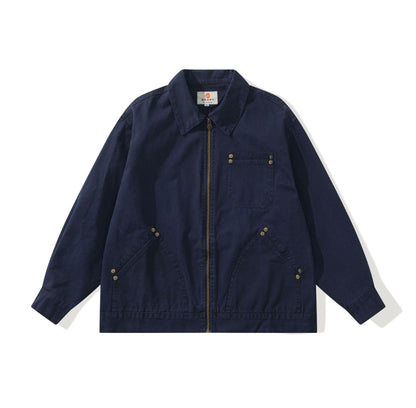 Unisex Boxy-Worker jacket made of durable twill with metal zipper and multitasking pockets EVA-US