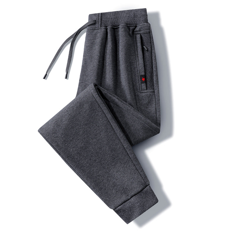 Men's comfort jogging pants made of heavy sweat fabric with concealed zipper pockets and ribbed cuffs EVA-US