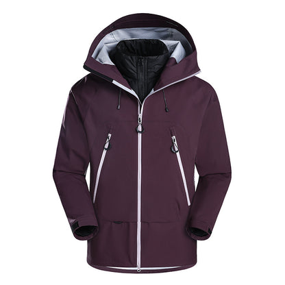 Men's waterproof softshell jacket with removable quilted inner jacket EVA-US