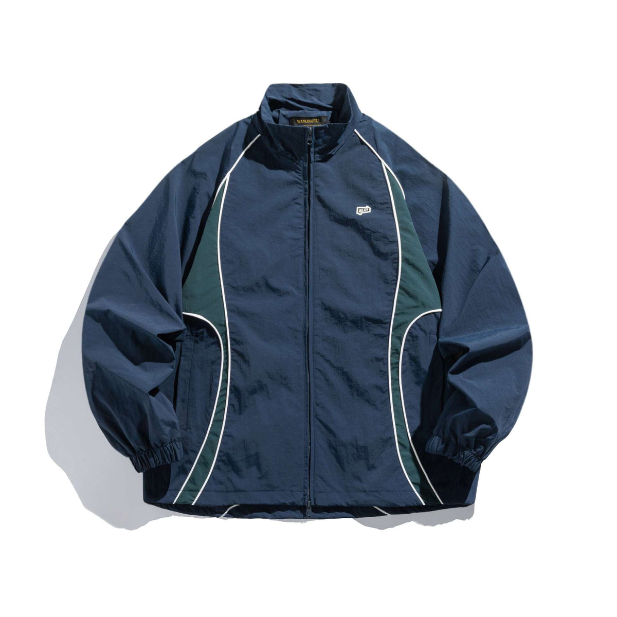 Unisex Lightweight Boxy Track Jacket with Contrast Piping EVA-US