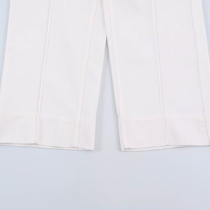 Ladies High-Waist Wide-Leg Jeans with patch front pockets and center seam detail EVA-US
