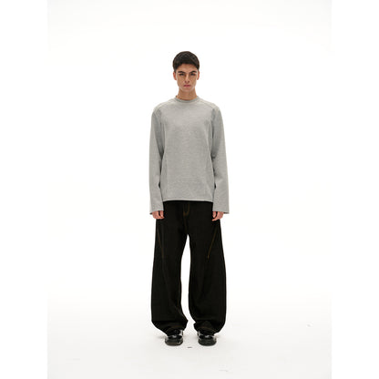 Unisex Oversize Sweatshirt with raglan sleeves and minimalist dividing seams EVA-US