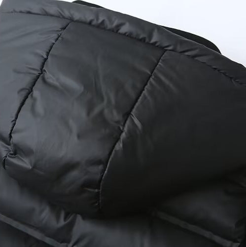 Women Hybrid Padded Jacket with Softshell Sleeves and Hood EVA-US