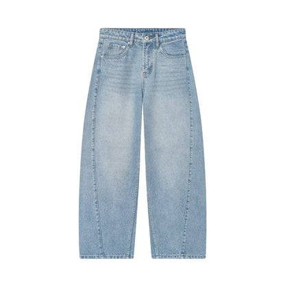 Women’s cropped wide-cut jeans with high waist and front seam details EVA-US