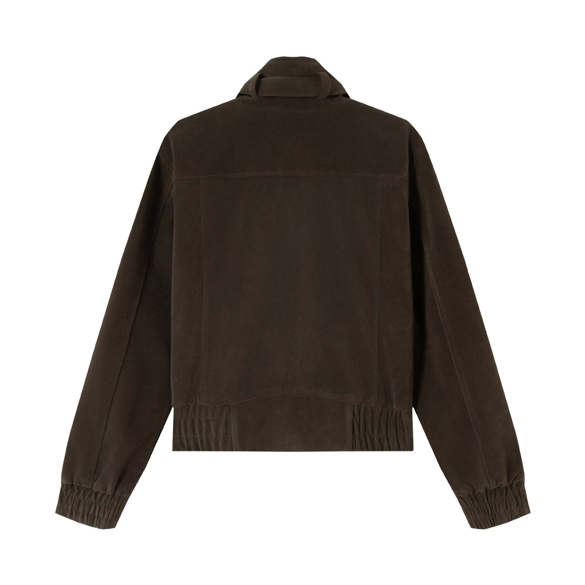 Men's short jacket in suede look with funnel collar, cargo patch pockets and decorative cross application EVA-US
