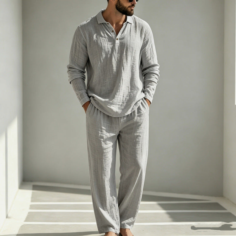 Men's Casual Linen Pajamas EVA-US