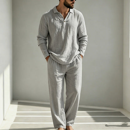 Men's Casual Linen Pajamas EVA-US
