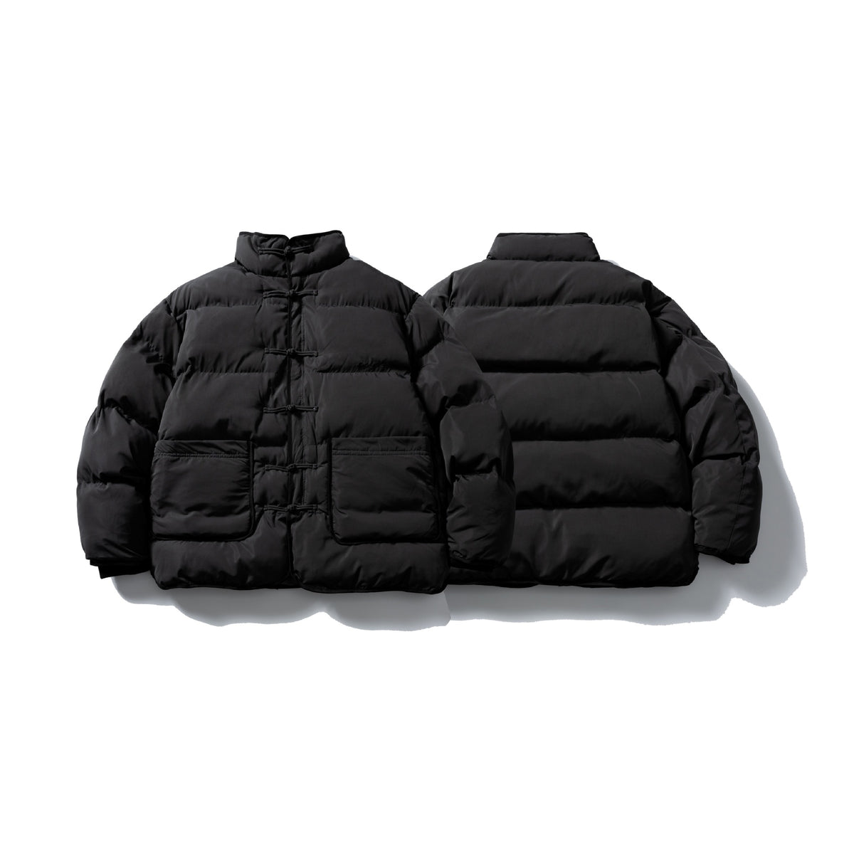 Men's Padded Boxy Jacket with Knot Toggle and Minimalist Outer Shell EVA-US