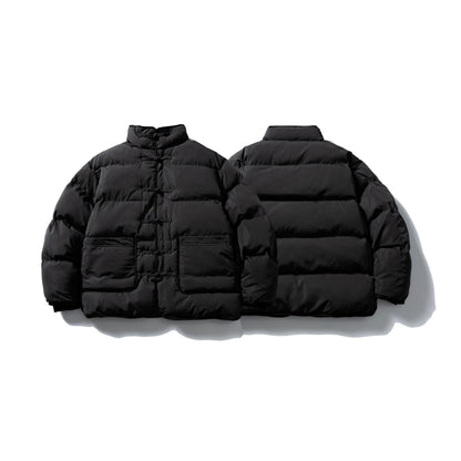 Men's Padded Boxy Jacket with Knot Toggle and Minimalist Outer Shell EVA-US