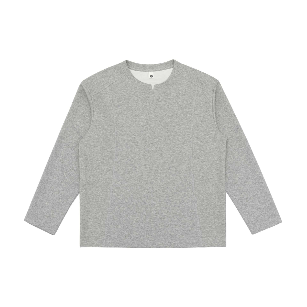 Women's Fine Cotton Long Sleeve Shirt with Straight Hem and Decorative Stitch Detail EVA-US