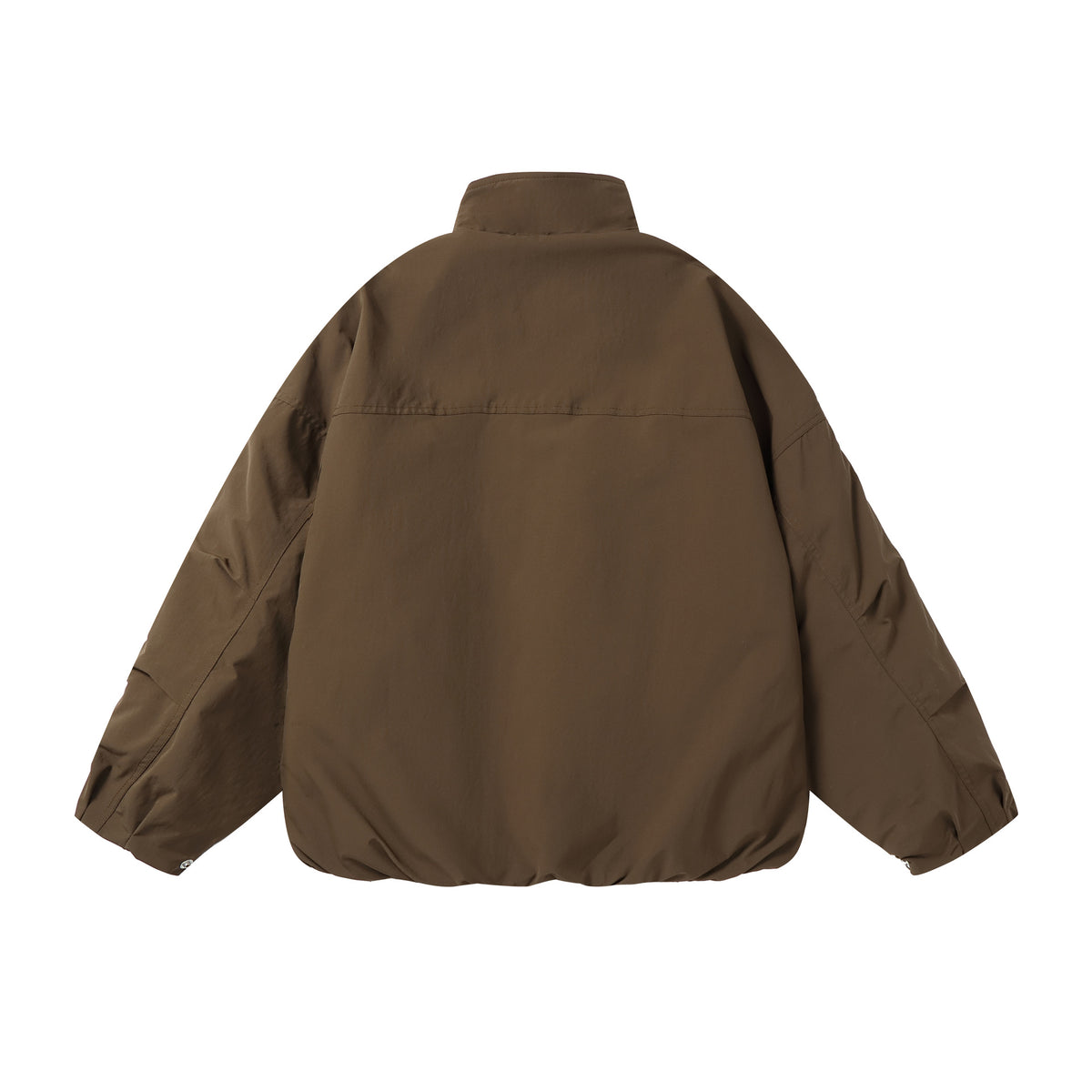 Unisex Boxy Short Jacket with High Stand-Up Collar and Balloon Sleeves EVA-US