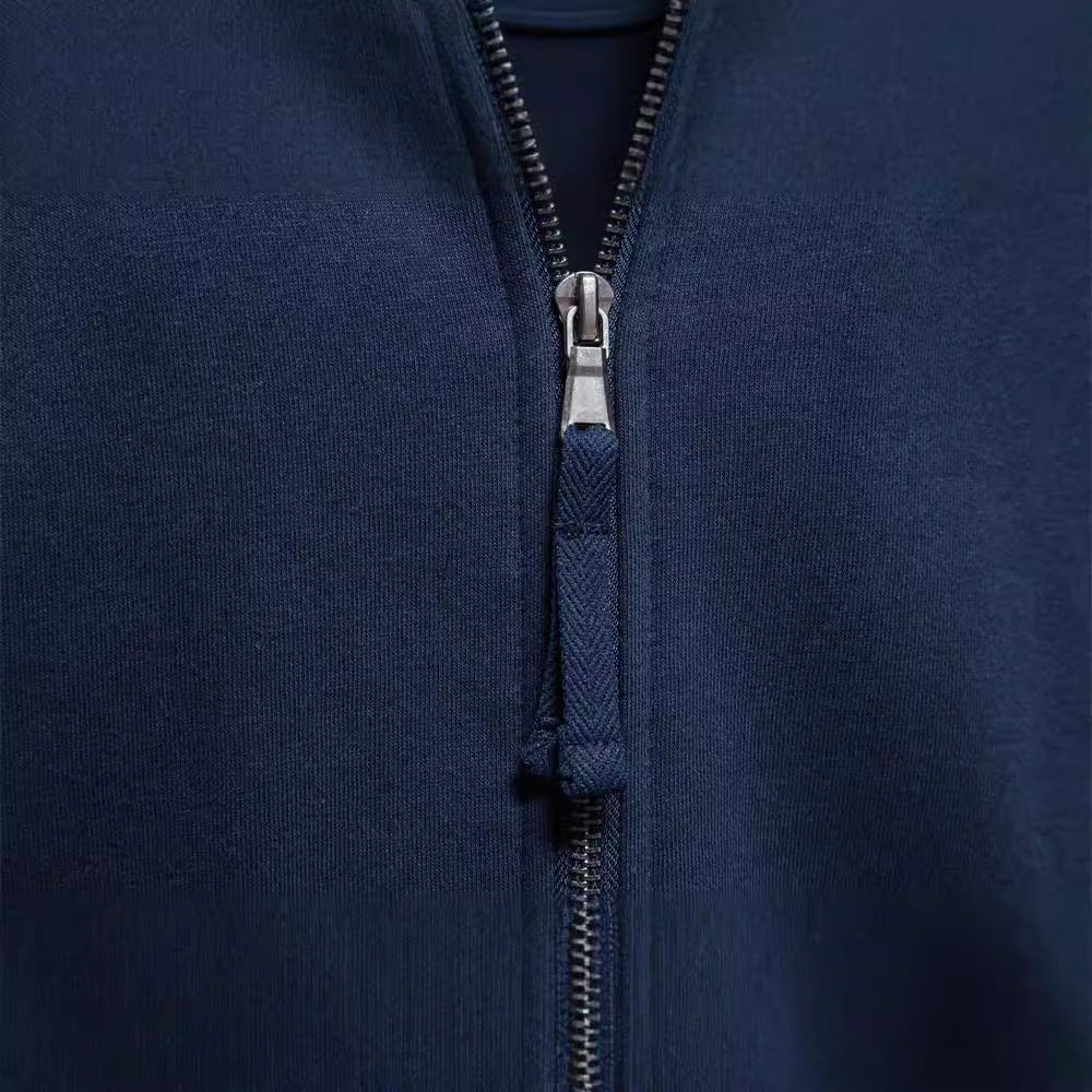 Men's sweat jacket with high collar and full zip EVA-US