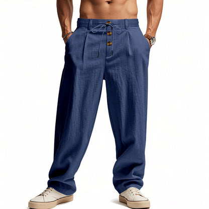 Men's Linen Pants with Breathable & Adjustable Drawstring | EVA-US V2
