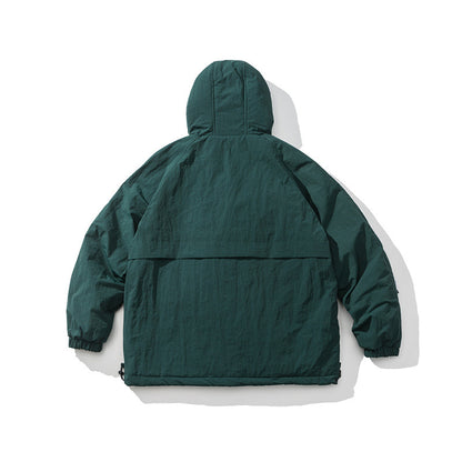 Unisex Lightweight Boxy Insulation Jacket with Hood and Adjustable Hem EVA-US