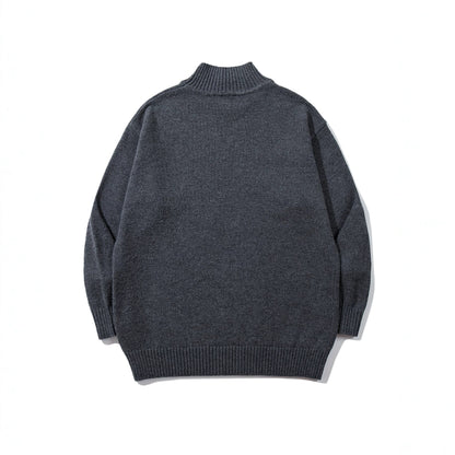 Unisex Oversize-Troyer-Pullover with short stand-up collar and wide ribbed cuffs EVA-US