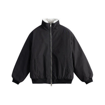 Unisex Boxy-padded Blouson with high stand-up collar and teddy lining EVA-US