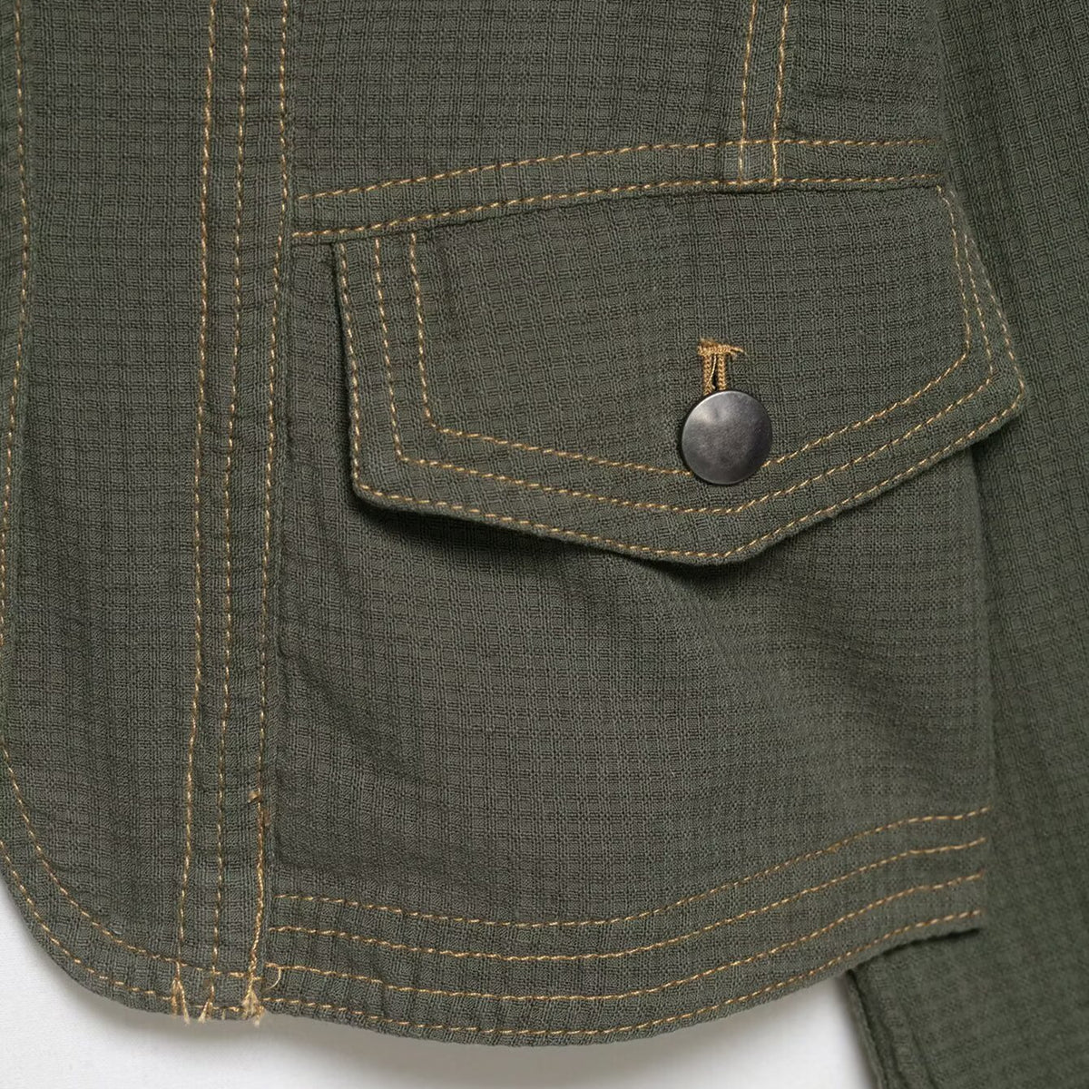 Women's short jacket in military style with stand-up collar and epaulettes EVA-US