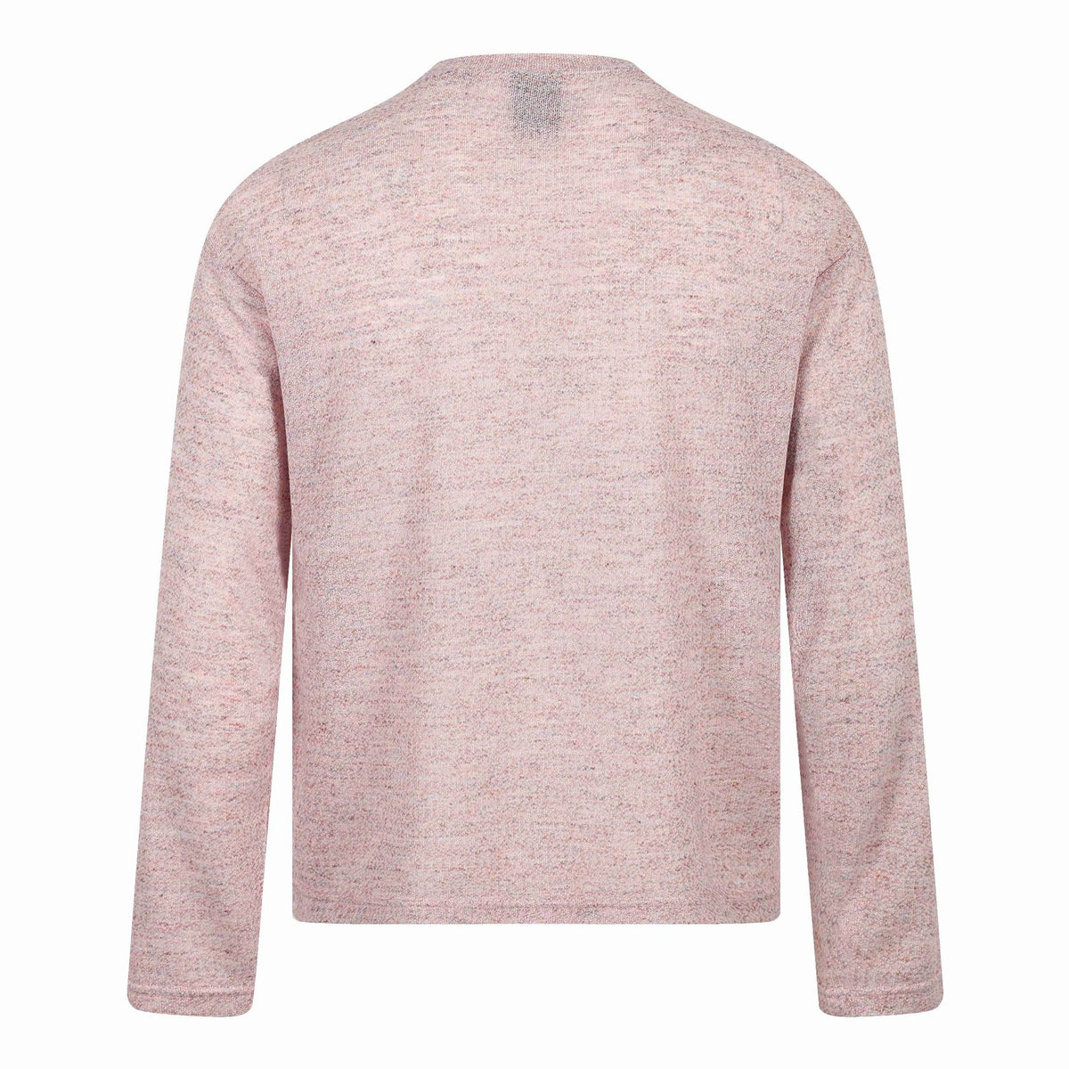 Unisex Relaxed-Fit Long Sleeve Shirt with Floral Illustration Graphic and Ribbed Round Neck EVA-US