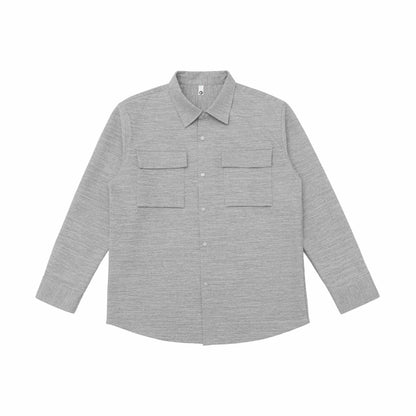 Women's overshirt jacket with flap pockets and concealed press stud placket EVA-US