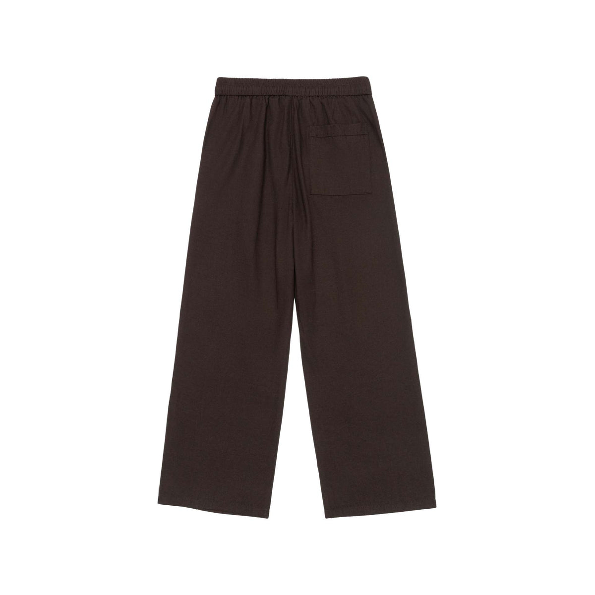 Women's Wide Culotte Pants Made of Cotton Blend with Elastic Waistband and Drawstring EVA-US