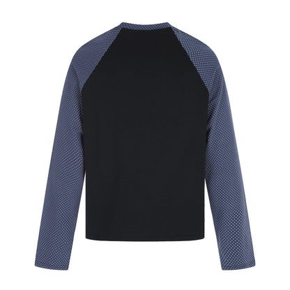 Women's long sleeve shirt with raglan sleeves, decorative bow print and soft cotton blend EVA-US