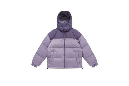 Men's Short Boxy Padded Jacket with High Hood, Drawstring and Elastic Sleeve Cuffs EVA-US