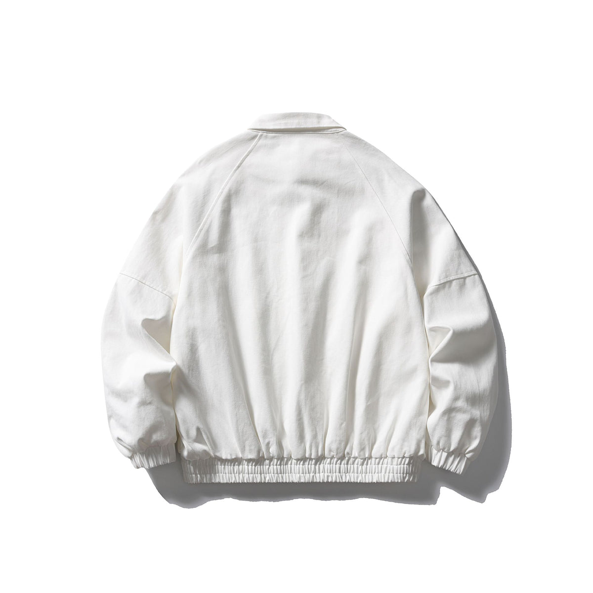Unisex Boxy Canvas Blouson Jacket with Patch Pockets and Elastic Hem EVA-US
