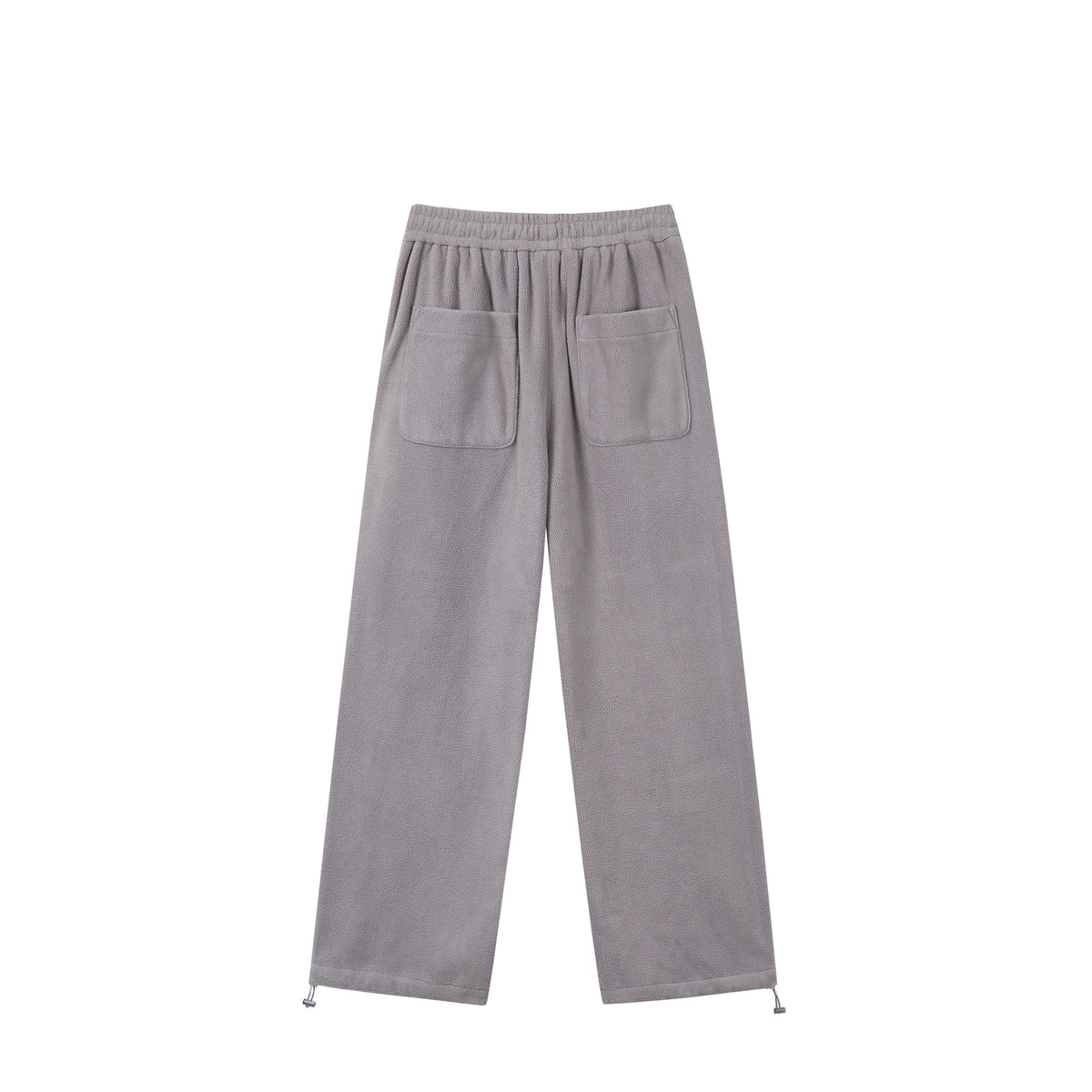 Women's Loose Fleece Jogging Pants with Drawstring Waistband, Side Pockets, and Adjustable Hem
