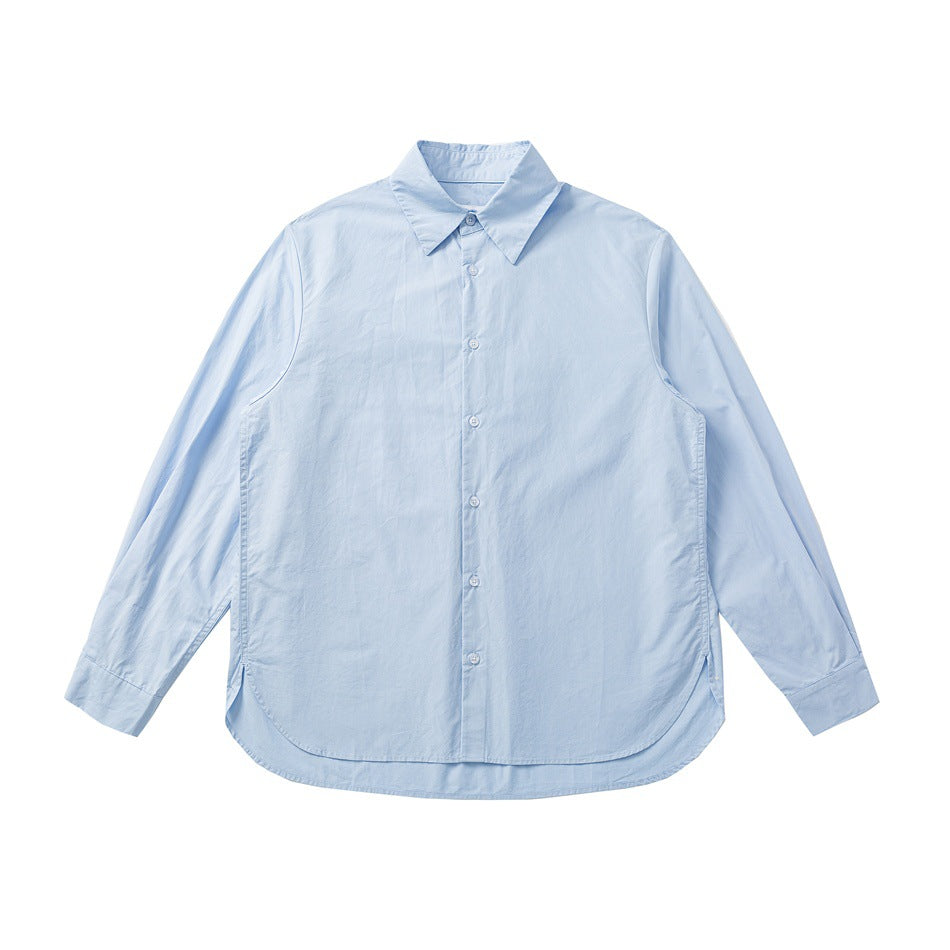 Unisex Oversized Shirt made of lightweight cotton blend with rounded hem EVA-US