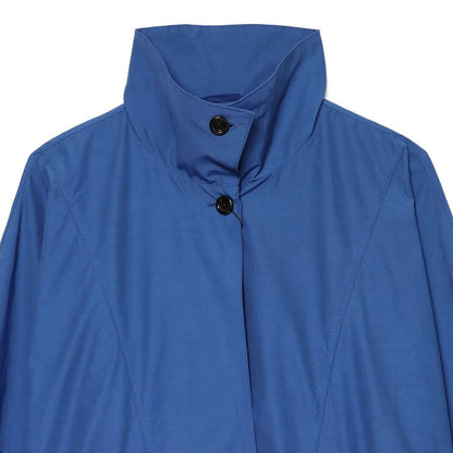 Women's Light Cropped Transitional Jacket with High Stand-Up Collar, Tailored Drawstring and Patch Pockets EVA-US