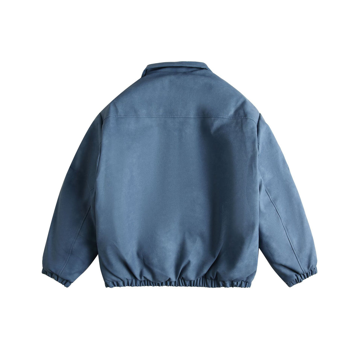 Men's Boxy Suede-Effect Blouson Jacket with Applied Flap Pockets EVA-US