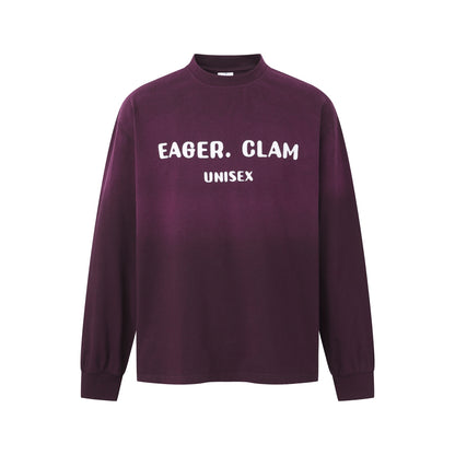 Unisex Oversize Sweatshirt with Mock Neck and Statement Print EVA-US