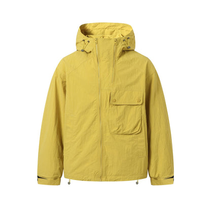 Unisex Lightweight Technical Hoodie in Boxy Cut with Utility Pockets EVA-US