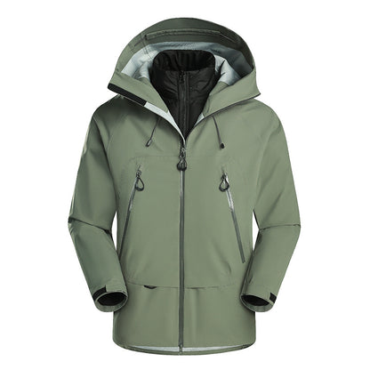 Men's waterproof softshell jacket with removable quilted inner jacket EVA-US
