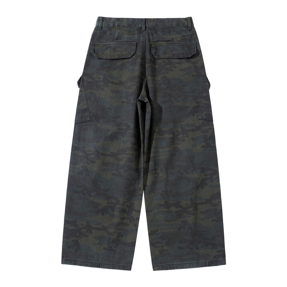 Women High-Cut Cropped Cargo Pants in Utility Style with Large Flap Pockets EVA-US