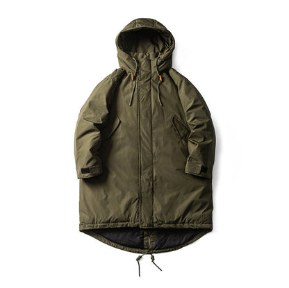 Men Waterproof Thermal Parka with Extended Back and Hood EVA-US