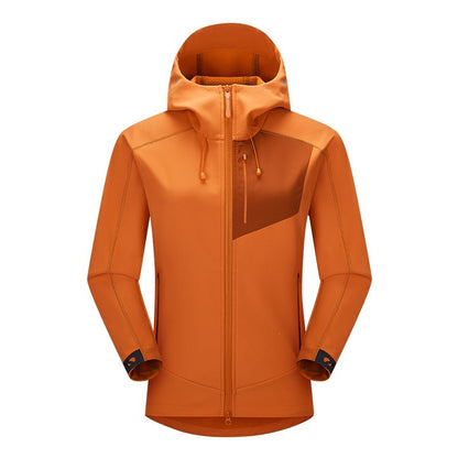 Men's Softshell Trekking Jacket with Hood breathable windproof stretch EVA-US