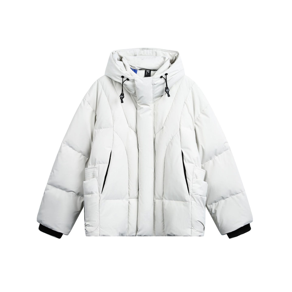 Ladies wide-cut padded parka with high collar, hood, and cargo pockets EVA-US