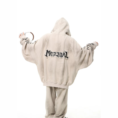 Unisex oversized hoodie with tie-dye wash and statement rear print EVA-US