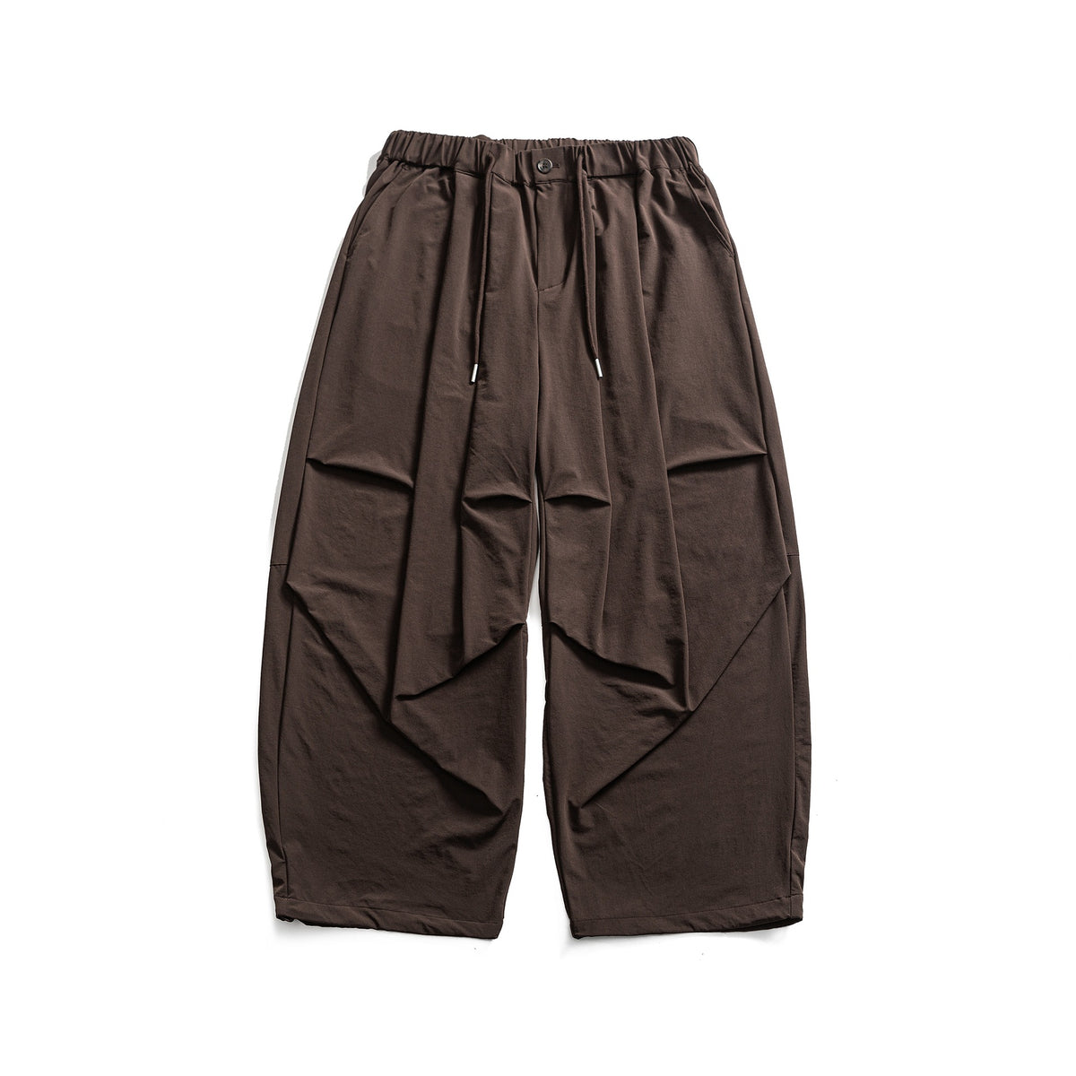 Women's Wide Cropped Cargo Culotte with Drawstring Waistband and Pleat Detail