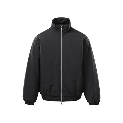 Unisex Boxy Zip Blouson Jacket with windproof microfiber cover, high stand-up collar and two-way zipper EVA-US
