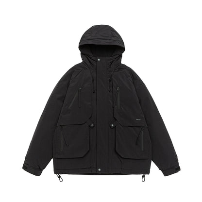 Men's Technical Winter Parka with Hood and Multifunctional Pockets EVA-US