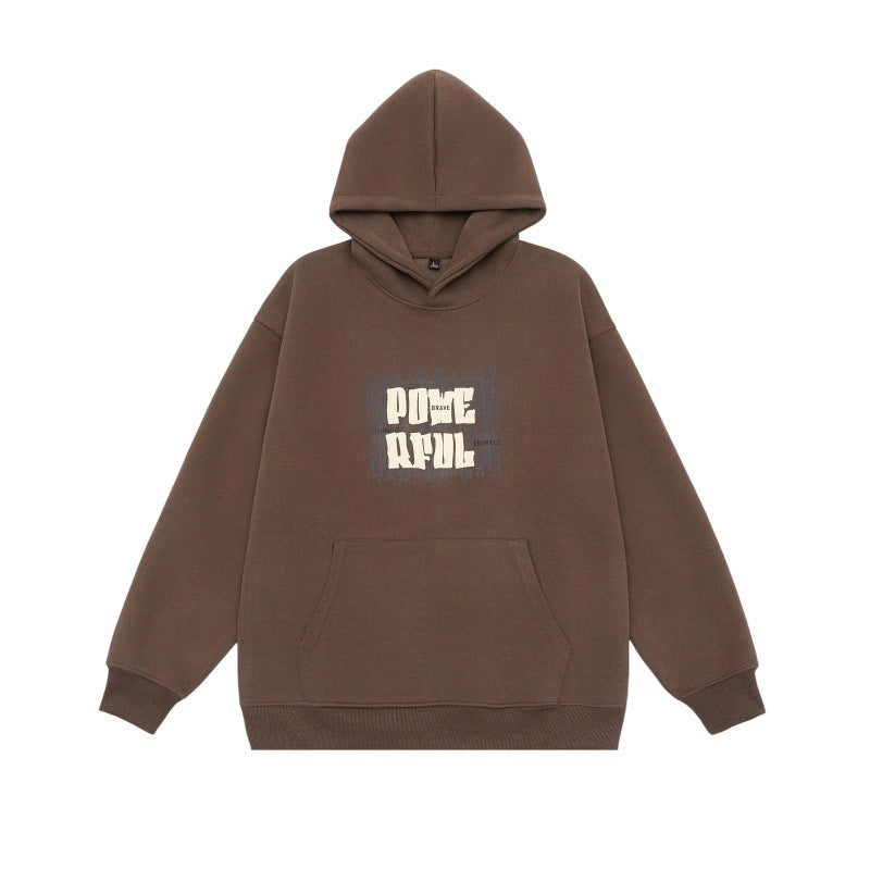 Unisex Oversized Hoodie with Kangaroo Pocket and Distinctive Front Print EVA-US