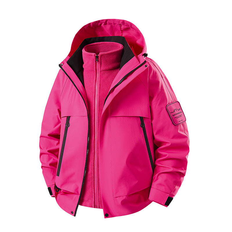 Men's two-in-one waterproof winter parka with removable fleece inner jacket EVA-US