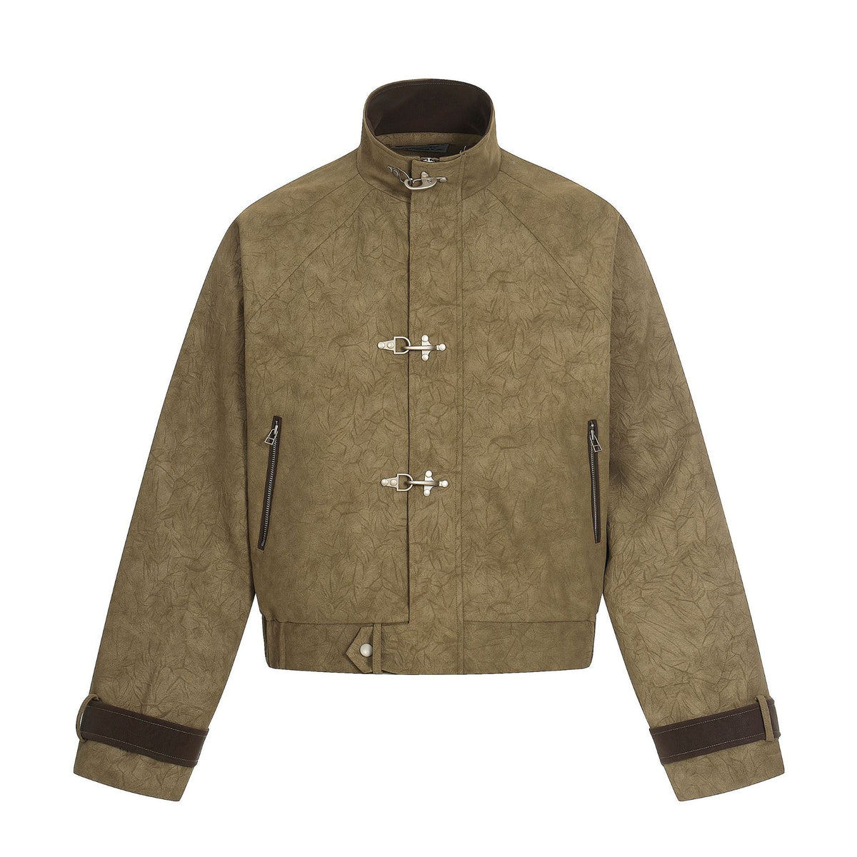 Unisex Short Cut Boxy Blouson with Toggle Closures and Adjustable Cuffs EVA-US