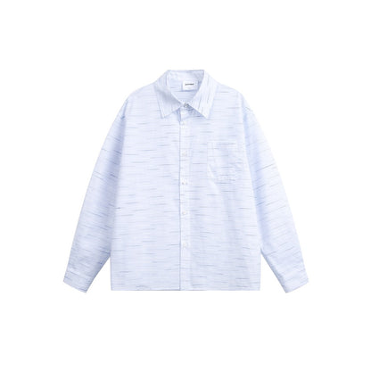 Unisex Wide-cut oversized shirt made of lightweight cotton blend with Kent collar and chest pocket EVA-US