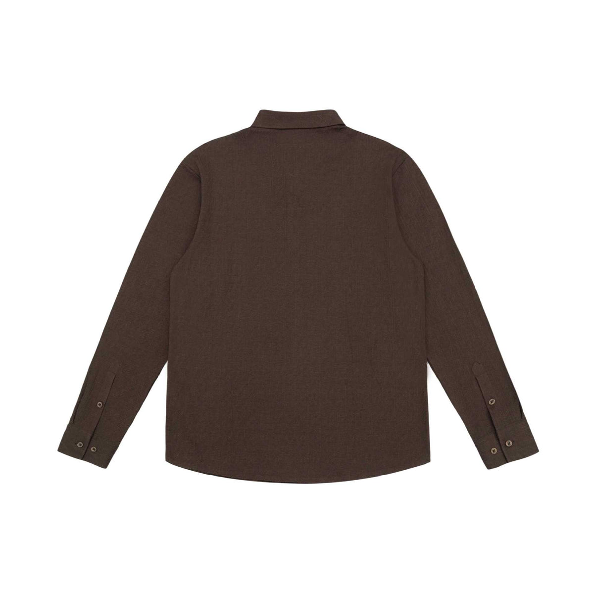 Men's fine cotton twill shirt jacket style with a Kent collar and rounded hem EVA-US