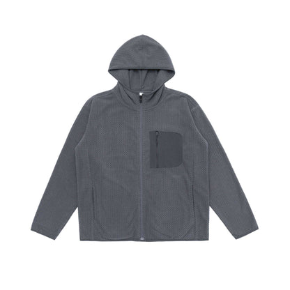 Unisex Structured Hoodie with Full Zip and Chest Zip Pocket EVA-US